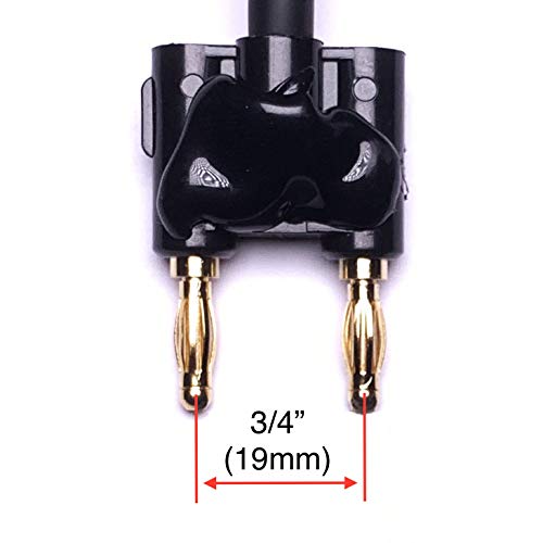 CNCESS CESS-081 Dual Banana Plugs to 1/4 TS Jack Speaker Cable Adapter, 2 Pack - Image 4
