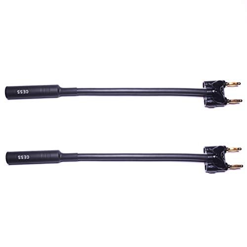 CNCESS CESS-081 Dual Banana Plugs to 1/4 TS Jack Speaker Cable Adapter, 2 Pack - Image 2