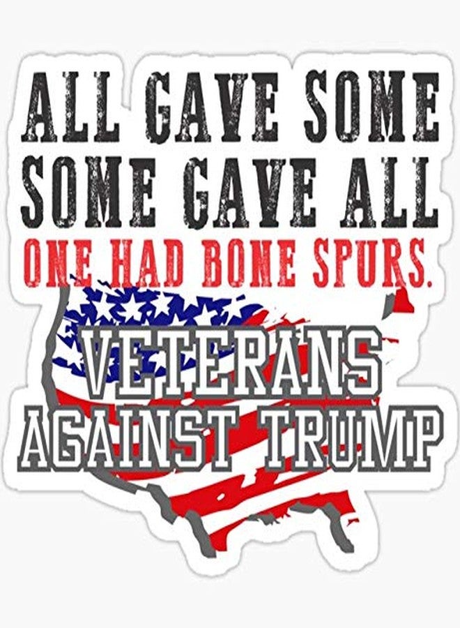 US Flag Veterans Against Trump Anti Trump 2020 Election - Sticker Graphic - Auto, Wall, Laptop, Cell, Truck Sticker for Windows, Cars, Trucks
