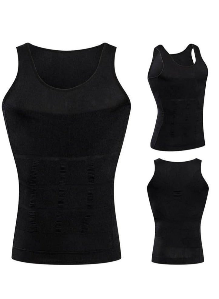 Spall Men’s Slimming Body Shaper Compression Vest – Tummy Control Corset Shirt for Abdomen, Belly Fat Reduction & Waist Slimming  - Image 5