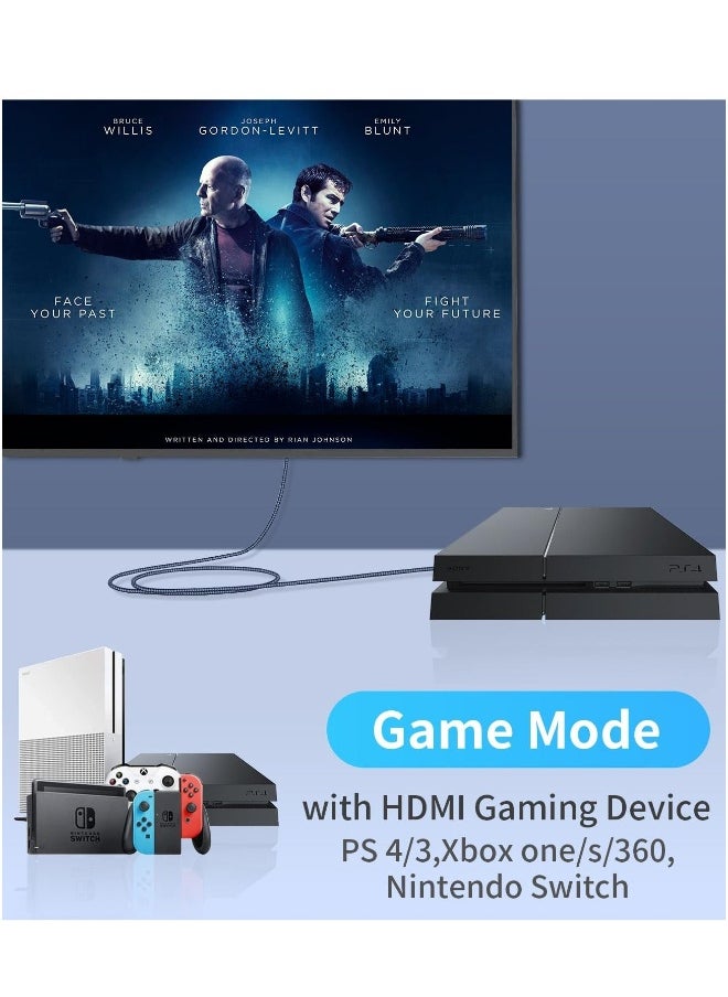 ماركة غير محددة محول HDMI إلى DisplayPort 4K@60Hz، كابل محول ذكر إلى ذكر HDMI إلى DP 1.2 مع طاقة USB للشاشة، PS4، سرعة عالية، متوافق مع HDCP2.2، 6.6 قدم 2 متر، غير ثنائي الاتجاه  - Image 4