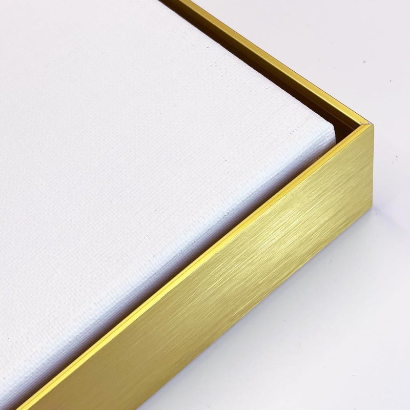 Akfado Canvas Floater Frame for 36x36 Oil Paintings Prints, DIY Metal Floating Frame for Portrait Landscape Oil Paintings, Painting Frame for Art Show Gallery Wall Home Office Living Room Decor (Gold) - Image 1