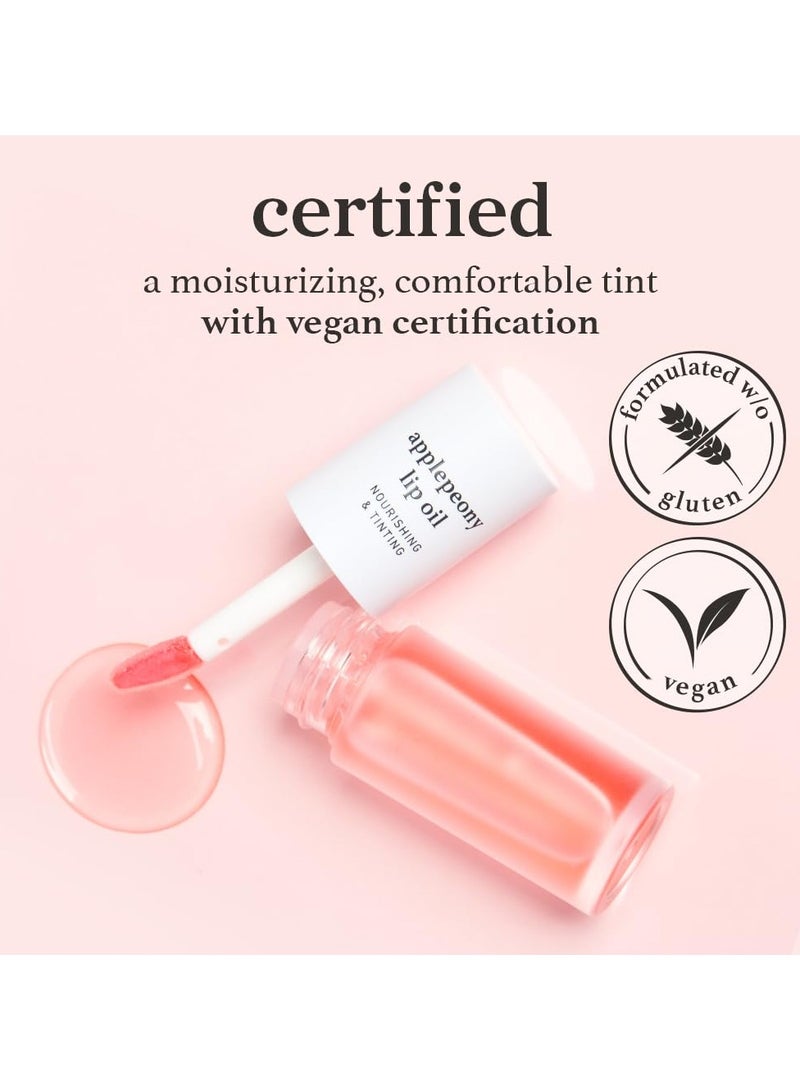 NOONI Korean Lip Oil - Applepeony | Long-Lasting, Moisturizing, Plumping, Revitalizing for Dry Lips, Waterproof, No Peel Off, Hydrating, Nourishing Crystal Clear, 0.12 FL Oz - Image 3