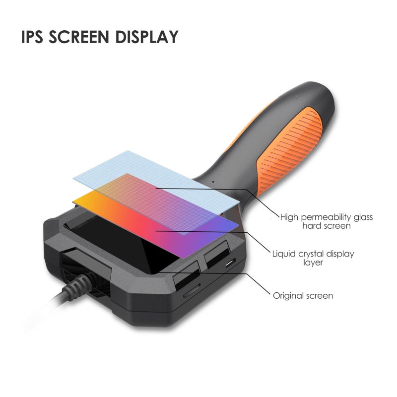 Endoscope 5M Cable Length 5.5mm Lens Diameter 2.8" Full Color Screen Endoscope - 1080P High Resolution IP68 Waterproof Endoscope for Dark & Damp Inspection Environments - Image 3