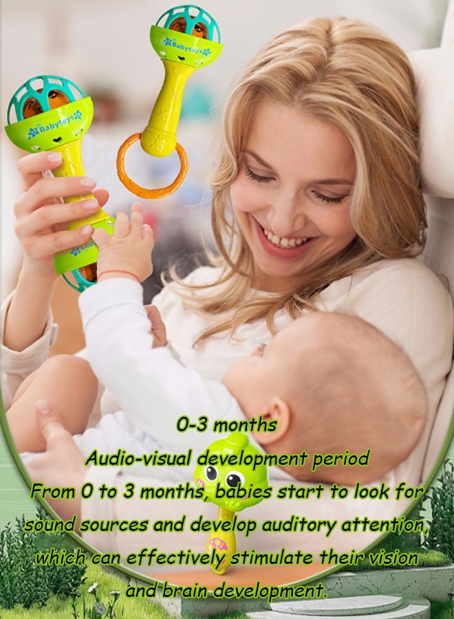 Vinnatsu 8PCS Baby Teethers Teether Rattle for Baby Toddler Toys Silicon Teether for Baby Toys 0-12 Months Baby Rattle Toy Shake Rattle Chewing and gritting toys Sensory Teether Early Development Learning Music Toy - Image 3