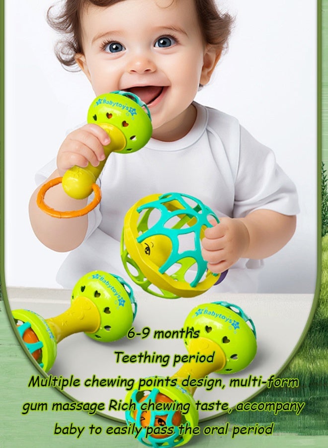 Vinnatsu 8PCS Baby Teethers Teether Rattle for Baby Toddler Toys Silicon Teether for Baby Toys 0-12 Months Baby Rattle Toy Shake Rattle Chewing and gritting toys Sensory Teether Early Development Learning Music Toy - Image 5