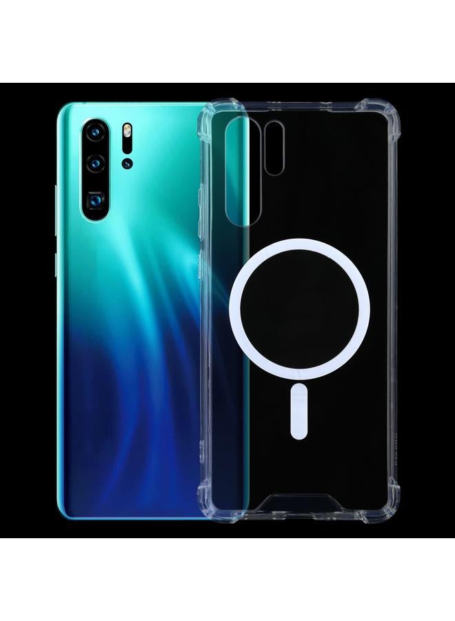 Green Tiger Case For Huawei P30 Pro Magsafe Case Clear Four-corner Airbag Shockproof PC + TPU Case with Magnetic  - Image 1