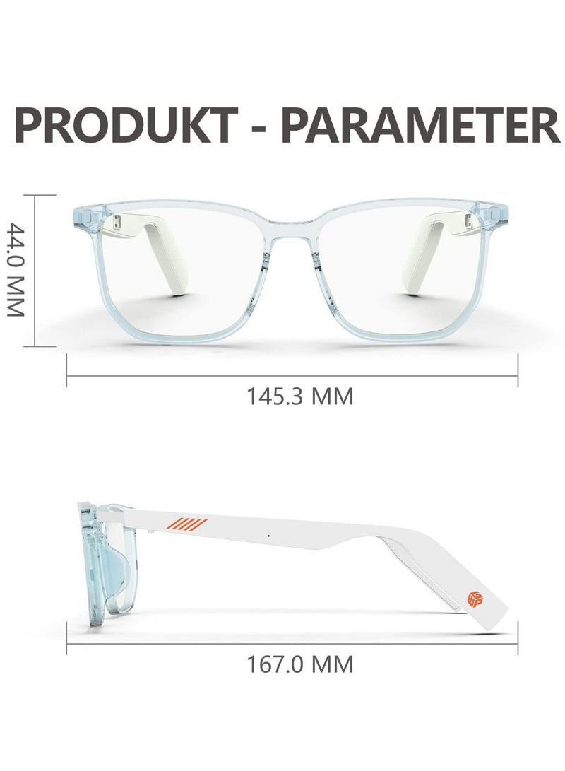 SYOSI Bluetooth Glasses, Smart Audio Glasses with Microphone, Anti-Blue Light Lens Open Ear Speaker with Bluetooth Connectivity for Gaming Meeting Traveling Driving  - Image 4