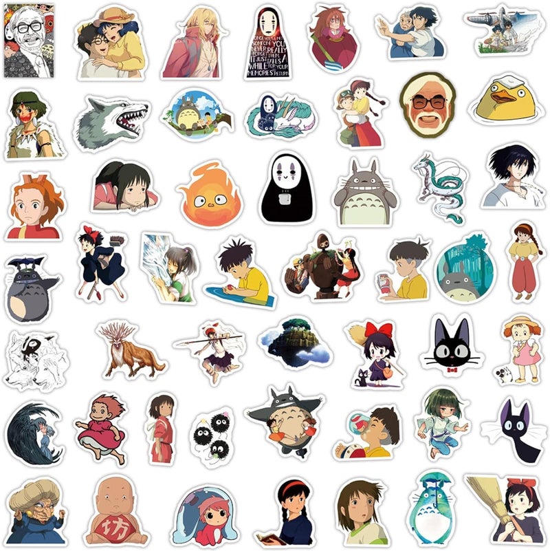 FUNI 100 PCS Japanese Cartoon Stickers - Kawaii Anime Vinyl Decals for Kids and Adults - Image 3