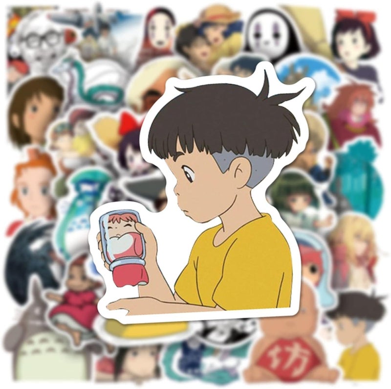 FUNI 100 PCS Japanese Cartoon Stickers - Kawaii Anime Vinyl Decals for Kids and Adults - Image 4