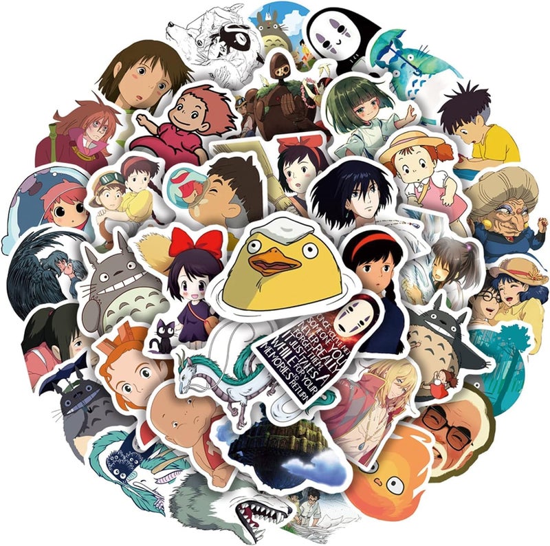 FUNI 100 PCS Japanese Cartoon Stickers - Kawaii Anime Vinyl Decals for Kids and Adults - Image 2