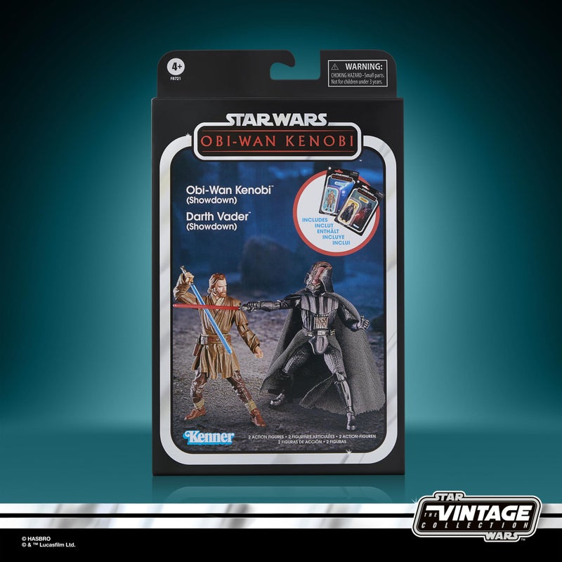 STAR WARS The Vintage Collection Obi-Wan Kenobi (Showdown) & Darth Vader (Showdown), Obi-Wan Kenobi 3.75” Action Figures 2-Pack - Image 2