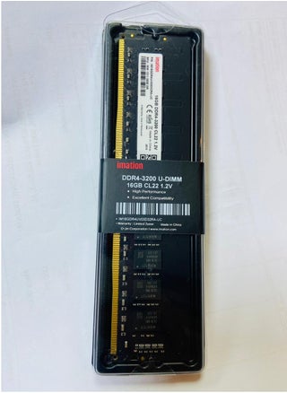 Imation 16GB DDR4 3200MHz Desktop RAM – High-Speed UDIMM Memory Module, CL22, 1.2V, Non-ECC – Ideal for PC Performance Upgrade & Multitasking (PC4-25600, 288-Pin, Long DIMM) - pzsku/ZE503D3860AE77578C82AZ/45/1746530012/c2ea0402-7d10-4b0b-aac8-6de0c973156a