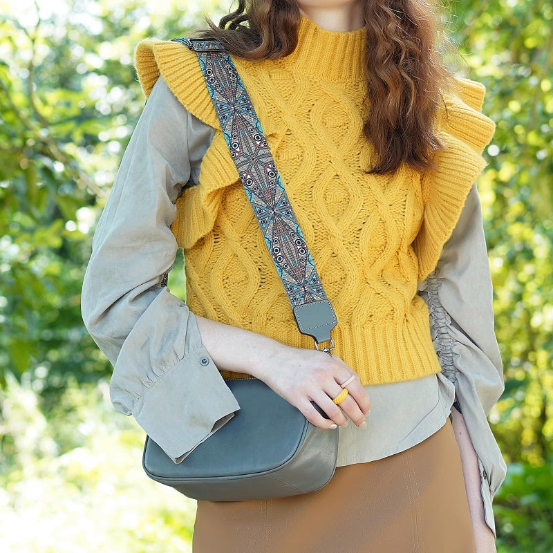 BOYATU Leather Purse Crossbody Bag for Women: Genuine Leather Boho Purses for Women Trendy - Small Shoulder Cross Body Bag (05 Grey) - Image 2
