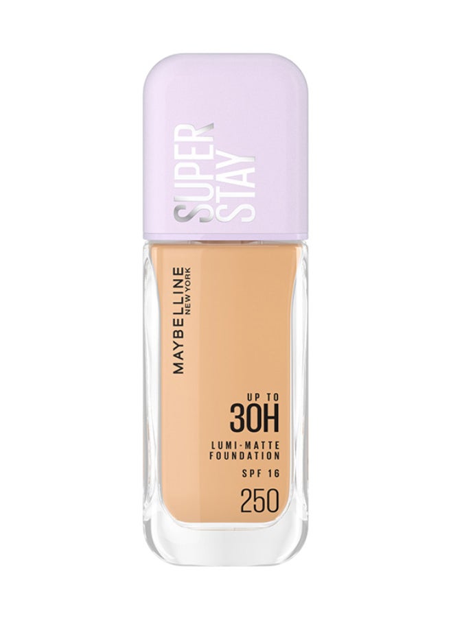 MAYBELLINE NEW YORK Super Stay Lumi-Matte Foundation, 30Hr Longwear Formula  250  - Image 1