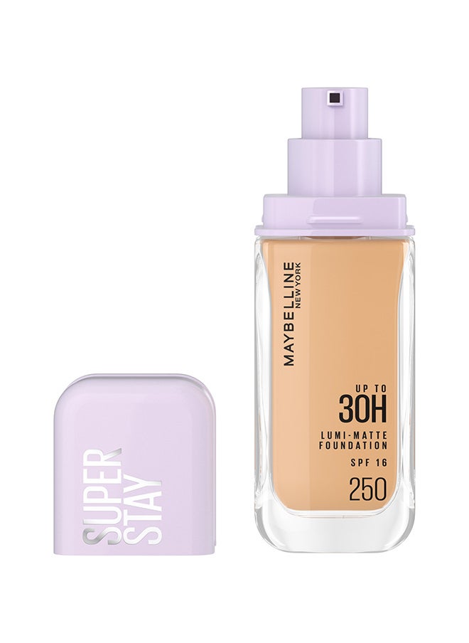 MAYBELLINE NEW YORK Super Stay Lumi-Matte Foundation, 30Hr Longwear Formula  250  - Image 2