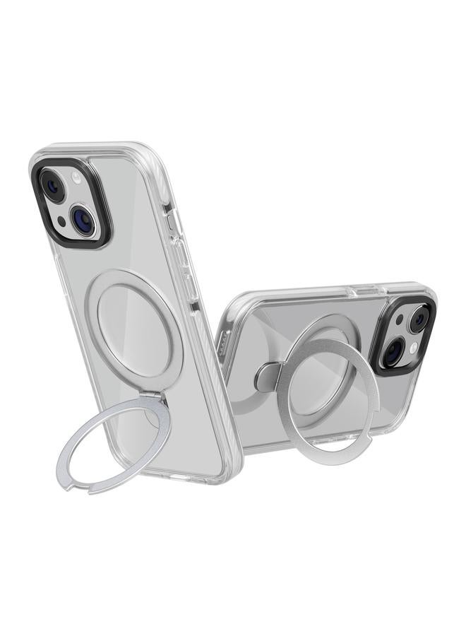 S-TOP Case For iPhone 15 Kingsteel Wolf MagSafe Holder Transparent Phone Case - Image 4