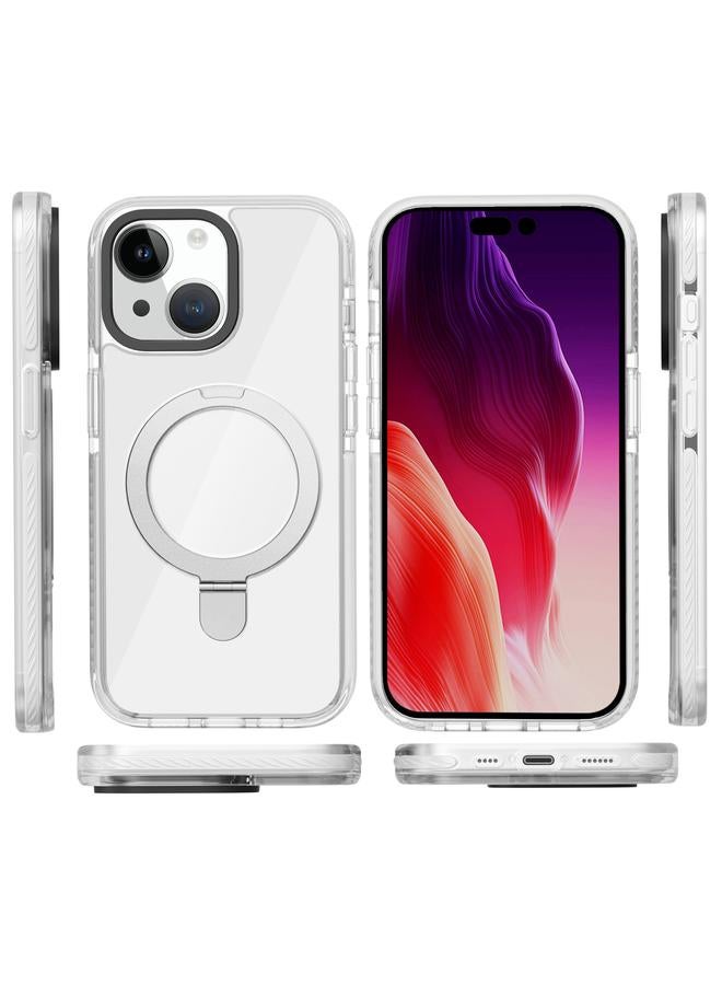 S-TOP Case For iPhone 15 Kingsteel Wolf MagSafe Holder Transparent Phone Case - Image 5