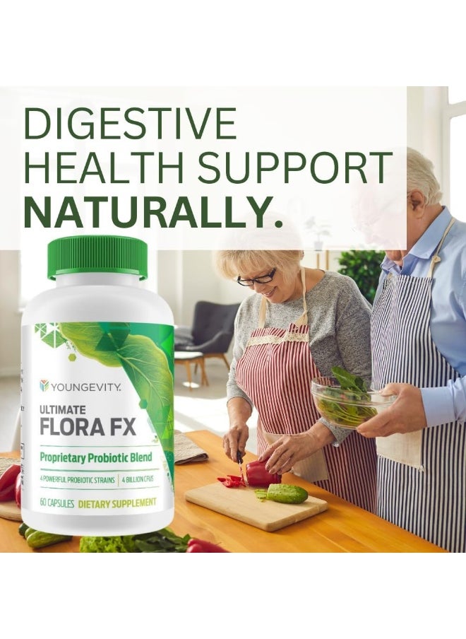 youngevity Flora Fx Pre & Pro Biotic - 60 Capsules  - Image 3