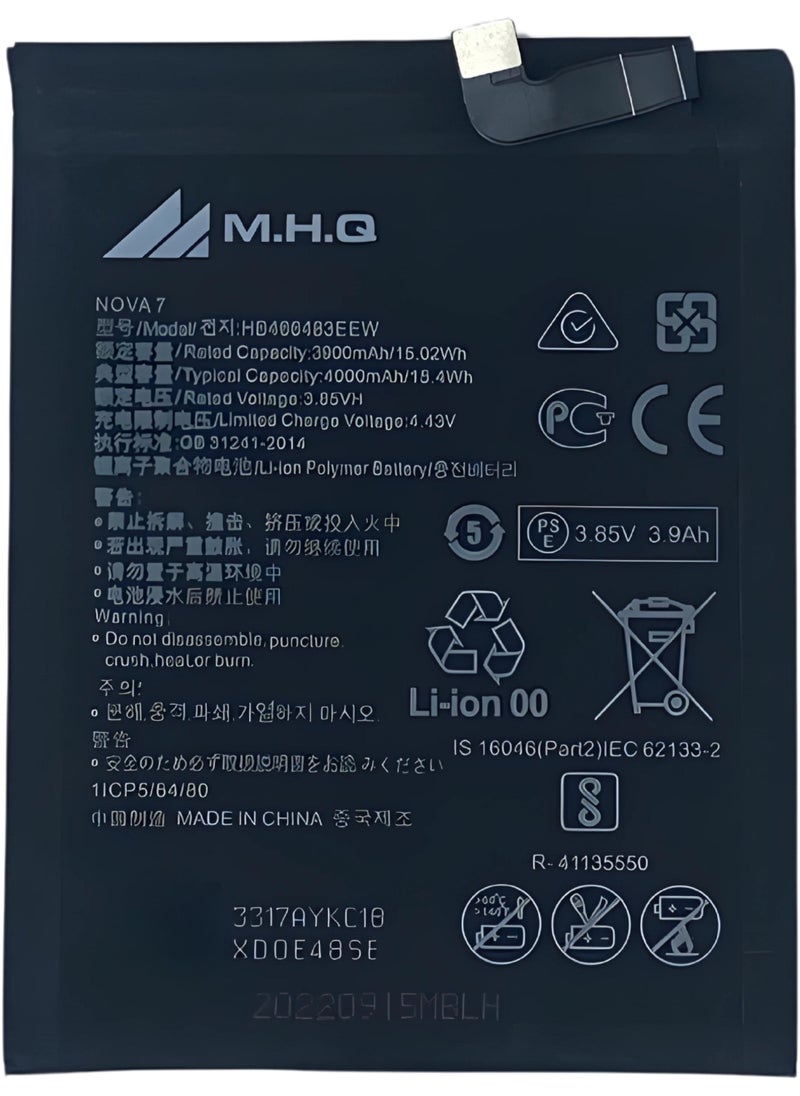 M.H.Q HUAWEI Nova 3 Mate 10, Mate 10 Pro /P20 Pro AL00 L09 L29 TL00: PAR-LX1, PAR-LX9, PAR-AL00: HB436486ECW Battery High Quality  - Image 1