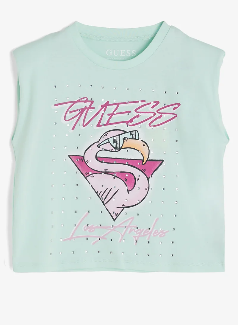 GUESS Youth Graphic Crew Neck T-Shirt