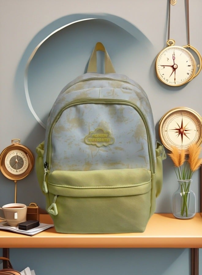 FASHION Charming Pastel Yellow Star - Patterned Student Backpack Choose a School Bag Made Of High-Quality Materials That Are Wear-Resistant And Waterproof.  - Image 1