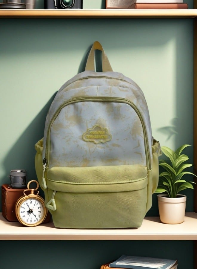 FASHION Charming Pastel Yellow Star - Patterned Student Backpack Choose a School Bag Made Of High-Quality Materials That Are Wear-Resistant And Waterproof.  - Image 2