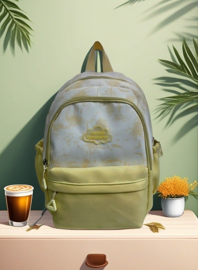 FASHION Charming Pastel Yellow Star - Patterned Student Backpack Choose a School Bag Made Of High-Quality Materials That Are Wear-Resistant And Waterproof.  - Image 3