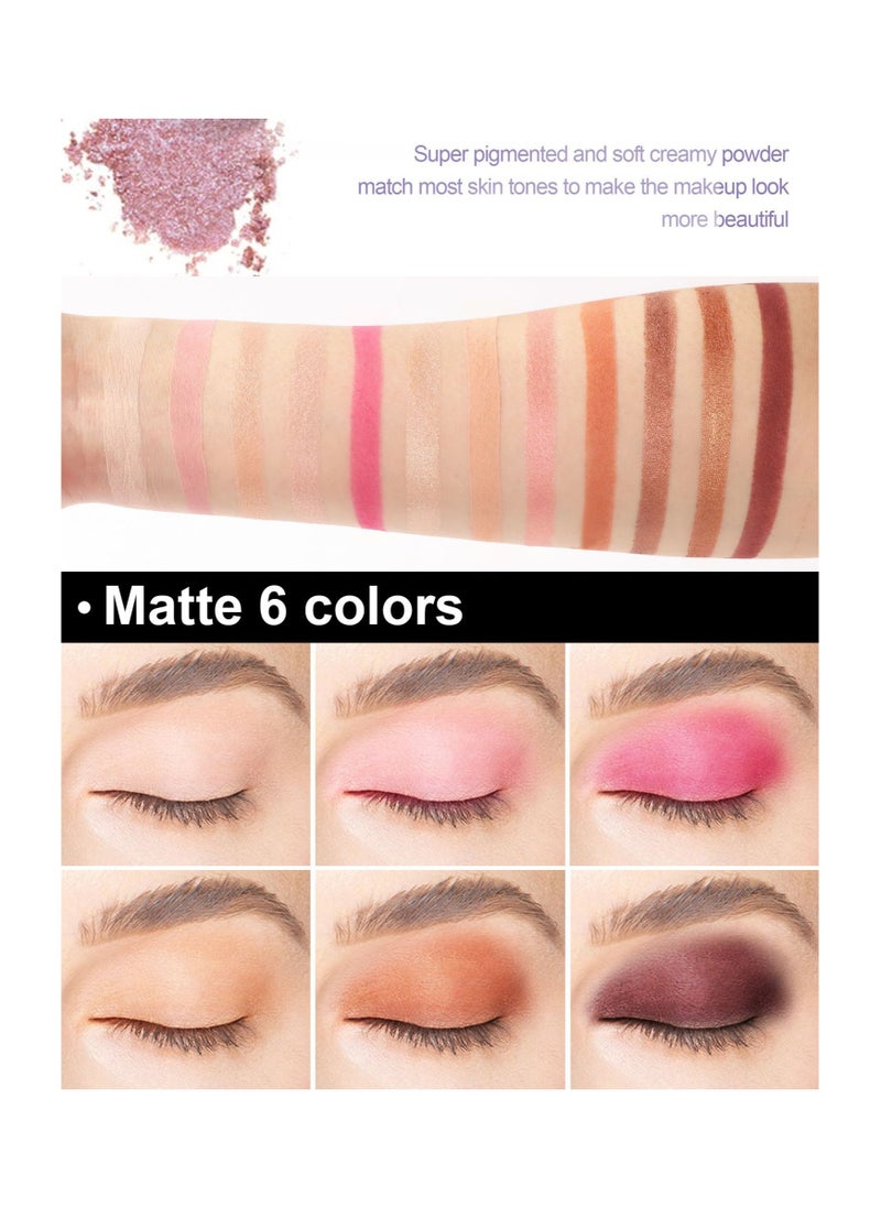 Handaiyan Eyeshadow Palette Professional 12 Color Eye Shadow Matte Shimmer Makeup Pallet Highly Pigmented Colorful Powder Long Lasting Waterproof Eye Shadow  - Image 3