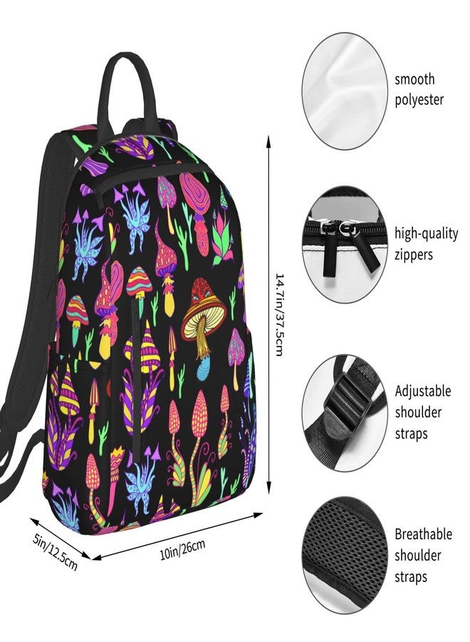 bassyil Goth Mushroom Backpack Bookbag Laptop Backpacks Multipurpose Daypack For Boys Girls School Men Women Picnic Travel Hiking - Image 2