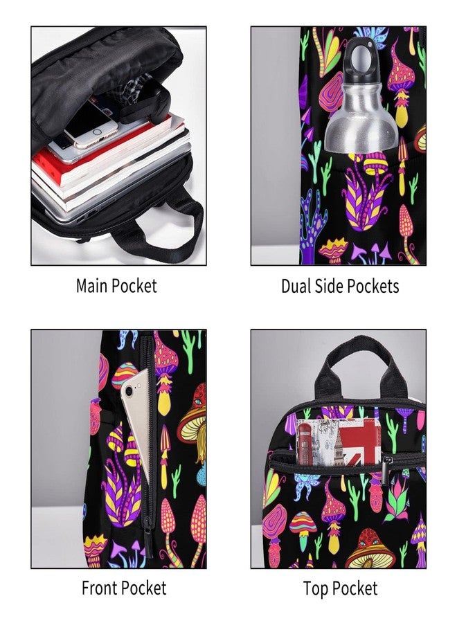 bassyil Goth Mushroom Backpack Bookbag Laptop Backpacks Multipurpose Daypack For Boys Girls School Men Women Picnic Travel Hiking - Image 3