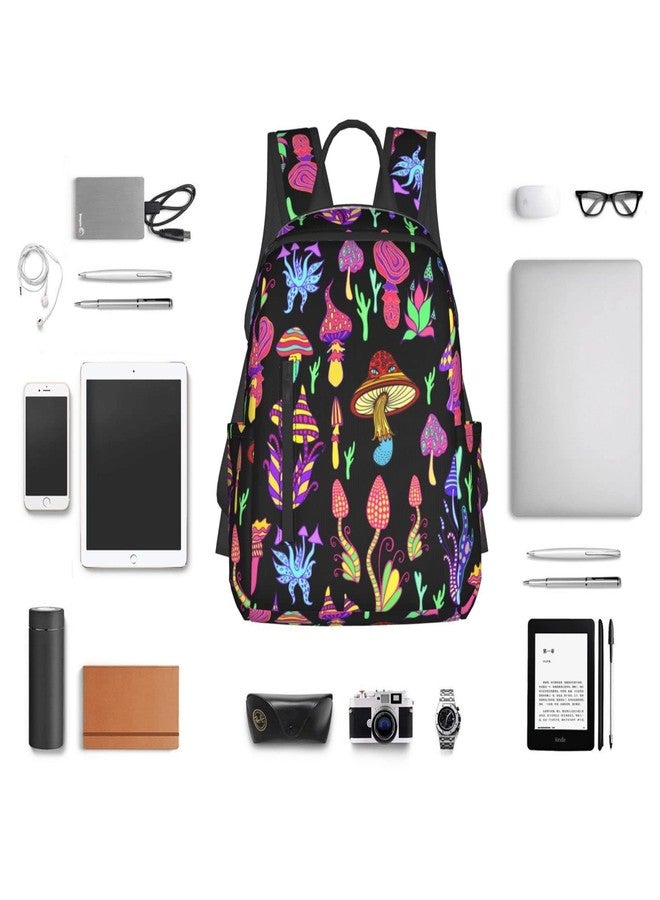 bassyil Goth Mushroom Backpack Bookbag Laptop Backpacks Multipurpose Daypack For Boys Girls School Men Women Picnic Travel Hiking - Image 4