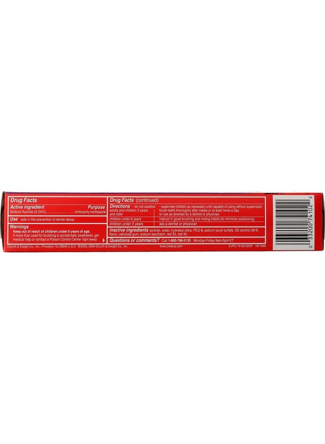 Close Up Close-Up Close-Up Cinnamon Red Gel Anticavity Fluoride Toothpaste, 6 oz (Pack of 2) - Image 3
