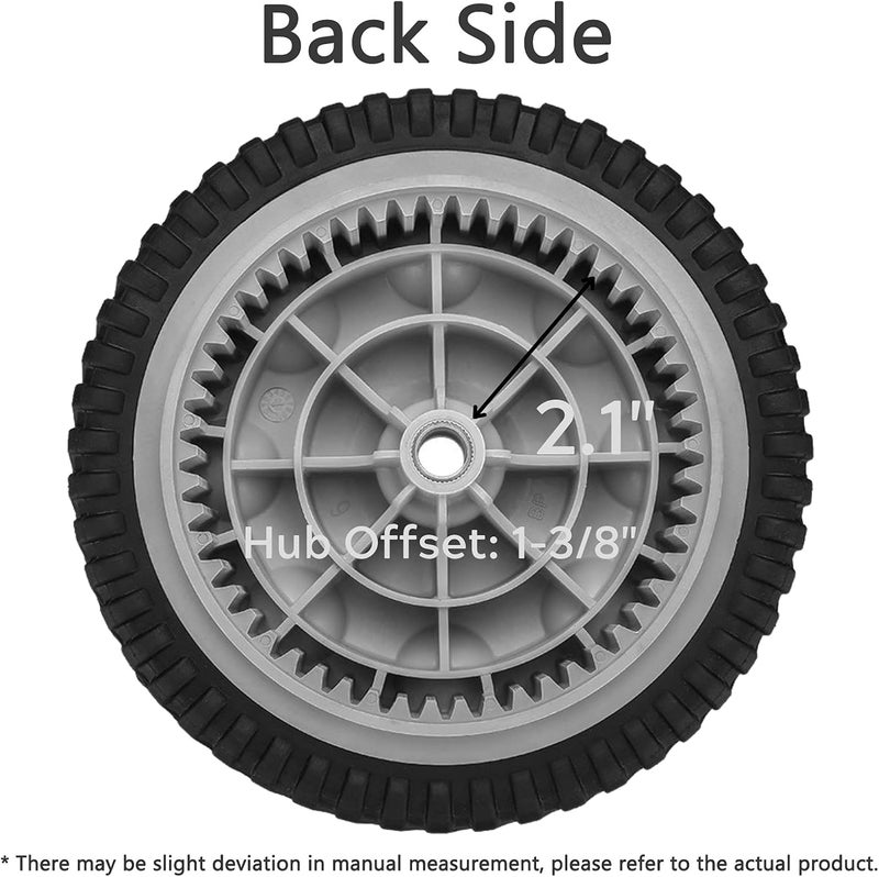 Fourtry Front Drive Wheels Fit for Troy Bilt Lawn Mower - 734-04018C Wheels Fit for MTD Snapper Troy Bilt Tuff-Cut 210 TB210 TB230 TB240 Self Propelled Mower, Replace 734-04018A 734-04018B, 2 Pack - Image 3