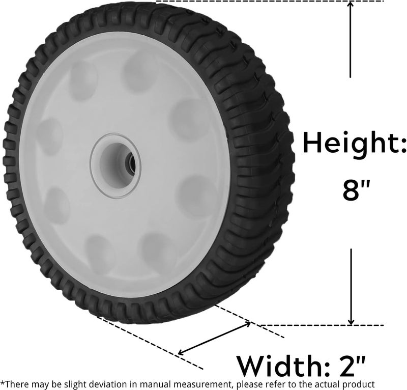 Fourtry Front Drive Wheels Fit for Troy Bilt Lawn Mower - 734-04018C Wheels Fit for MTD Snapper Troy Bilt Tuff-Cut 210 TB210 TB230 TB240 Self Propelled Mower, Replace 734-04018A 734-04018B, 2 Pack - Image 4
