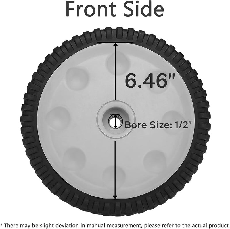Fourtry Front Drive Wheels Fit for Troy Bilt Lawn Mower - 734-04018C Wheels Fit for MTD Snapper Troy Bilt Tuff-Cut 210 TB210 TB230 TB240 Self Propelled Mower, Replace 734-04018A 734-04018B, 2 Pack - Image 2