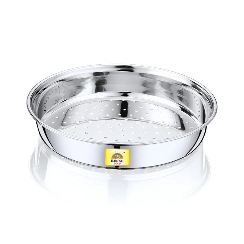 Rakesh Gold Steel-Stainer for Kitchen use – Multi-Use Channi for Kitchen/Steel Chalni with Holes for Wheat | (Stainless Steel) (Hole CHALNI, Regular Size) (Small Size, Hole CHALNI) - Image 5