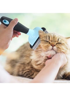 SunGrow SunGrow Dog and Cat Deshedding Brush, Minimizes Shedding, Enhances Coat Health, Gentle on Skin, Suitable for Rabbits & Ferrets, 4" Steel Blade  - Image 2