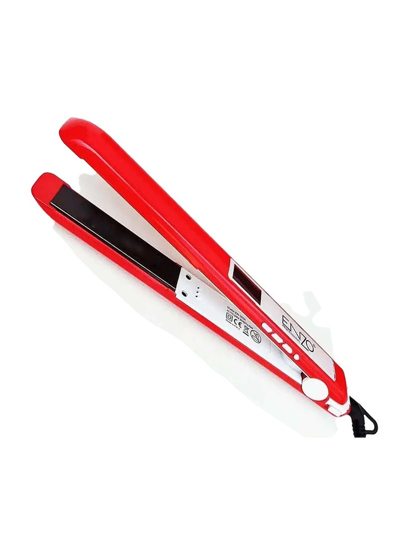 ENZO - Ceramic flat electric hair straightener, En-3854, for women and girls, with an elegant design for easy use at home or at the hairdresser, fast performance for styling fine and curly hair. - Image 1