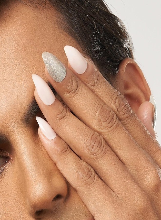 ليك مجموعة أظافر أكريليك رمادية من ليك، 28 قطعة - أظافر صناعية قابلة لإعادة الاستخدام، طقم تمديد الأظافر (لا حاجة إلى غراء) - Image 1