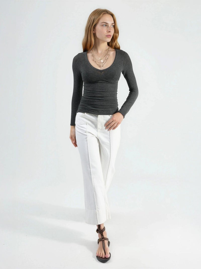 BUSEM V-neck Long Sleeve Blouse - Image 5