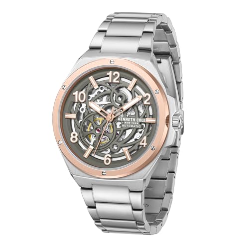 Kenneth Cole Automatic Grey Dial Silver Stainless Steel Strap Watch for Men - KCWGY0046303MN - Image 3