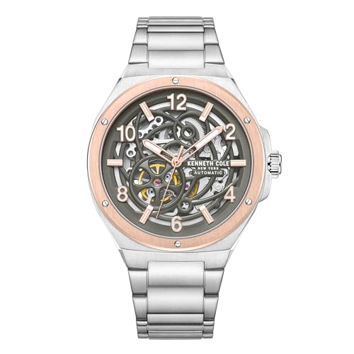 Kenneth Cole Automatic Grey Dial Silver Stainless Steel Strap Watch for Men - KCWGY0046303MN - Image 1