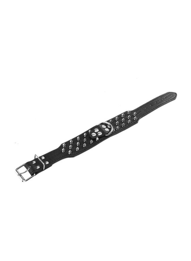 OUTAD Rivets PU Leather Collar Black/Silver 56x.5x5cm - Image 4