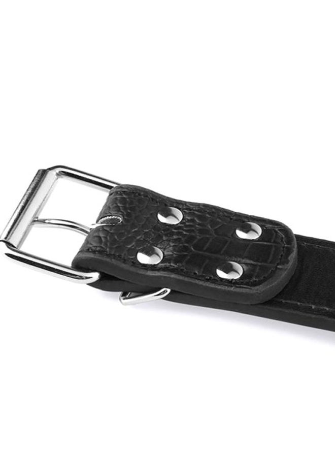 OUTAD Rivets PU Leather Collar Black/Silver 56x.5x5cm - Image 5