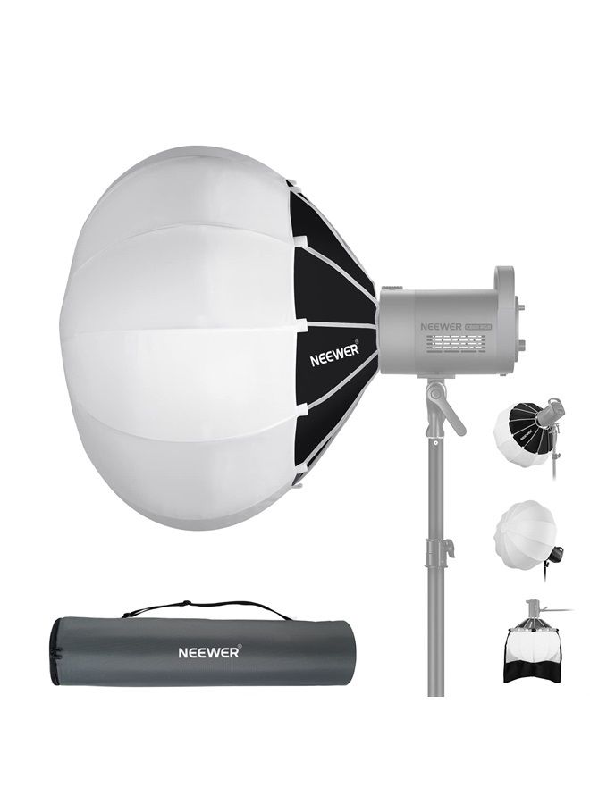Neewer NEEWER 20"/50cm Lantern Softbox One Step Quick Release, 360° Light Diffuser with Skirt, Bowens Mount for Video Light CB60 CB100 CB150 Compatible with Aputure Light 600d Amaran 60x Godox SL60W, NS50L  - Image 1