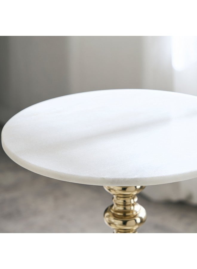 Home Box Charles Marble Top Accent Table 60 x 40 x 40 cm - Image 3