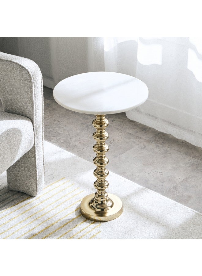 Home Box Charles Marble Top Accent Table 60 x 40 x 40 cm - Image 2