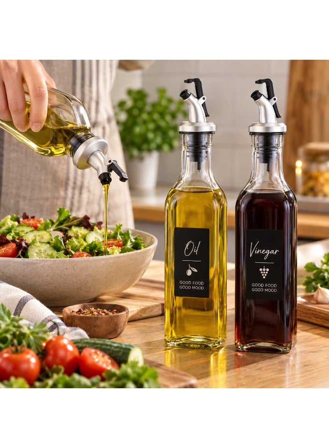 Shengya 🫒 Set of 2 Glass Oil and Vinegar Dispensers – Precise Pouring and Easy Control for the Kitchen - Image 1