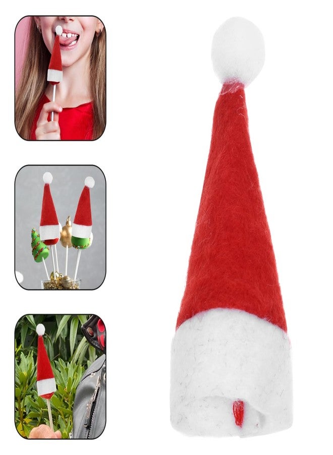 أموسفون مجموعة أموسفن المكونة من 48 قطعة من قبعات عيد الميلاد الصغيرة، وأغطية المصاصات، وأغطية زجاجات النبيذ، لتزيين المصاصات والحلوى. - Image 5